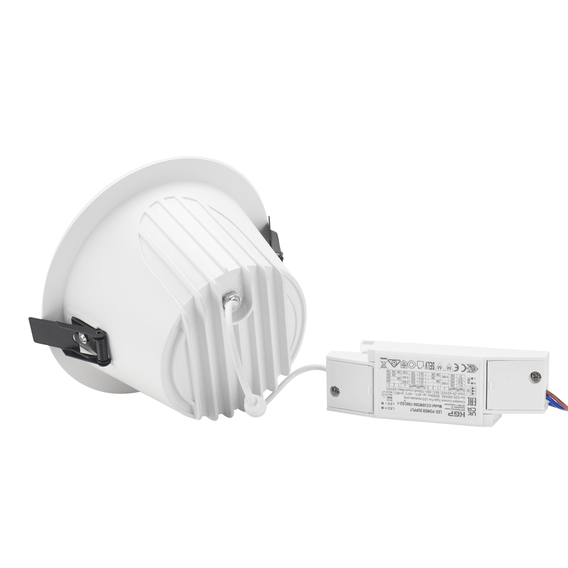 LED Orbito Einbaustrahler 14-27W rund 40° DIP SWITCH 3250lm weiss IP44 Badleuchte UGR<19 Neutral 4000K