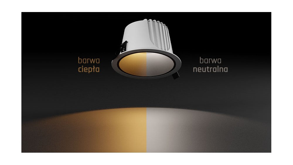 LED Orbito Einbaustrahler 6-20W rund 40° DIP SWITCH 2400lm weiss IP44 Badleuchte UGR&lt;19 Neutral 4000K