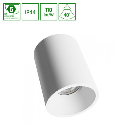 LED Orbito Surface Deckenleuchte 10W rund 40° 1100lm weiss IP44 Aufbau UGR&gt;19 Warmweiss 3000K