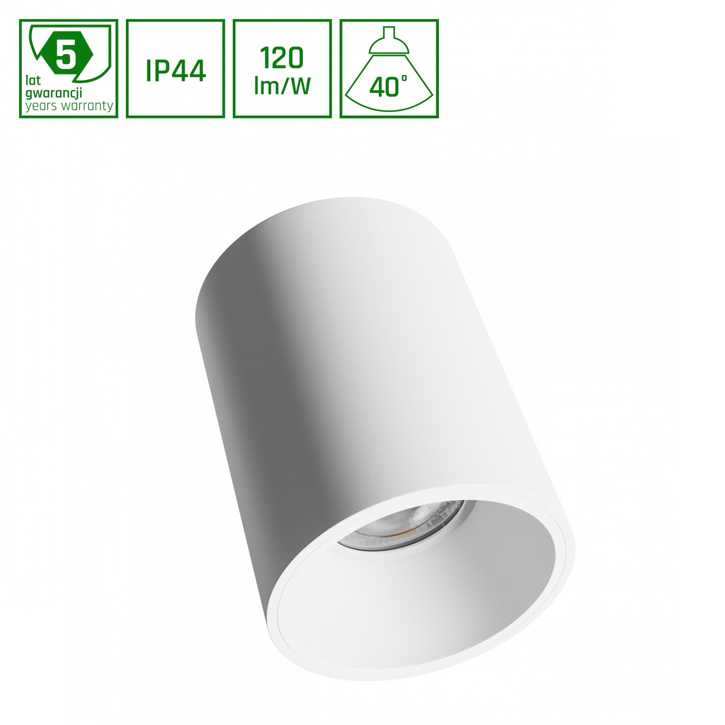 LED Orbito Surface Deckenleuchte 10W rund 40° 1200lm weiss IP44 Aufbau UGR&gt;19 Neutralweiss 4000K