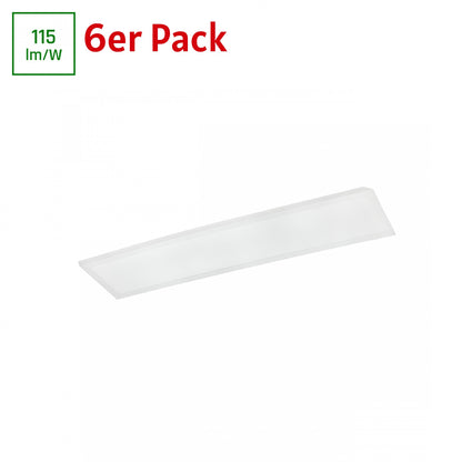 LED Panel Algine 40W eckig 30x120cm 4600lm 230V weiss 120° IP20 Warmweiss 3000K