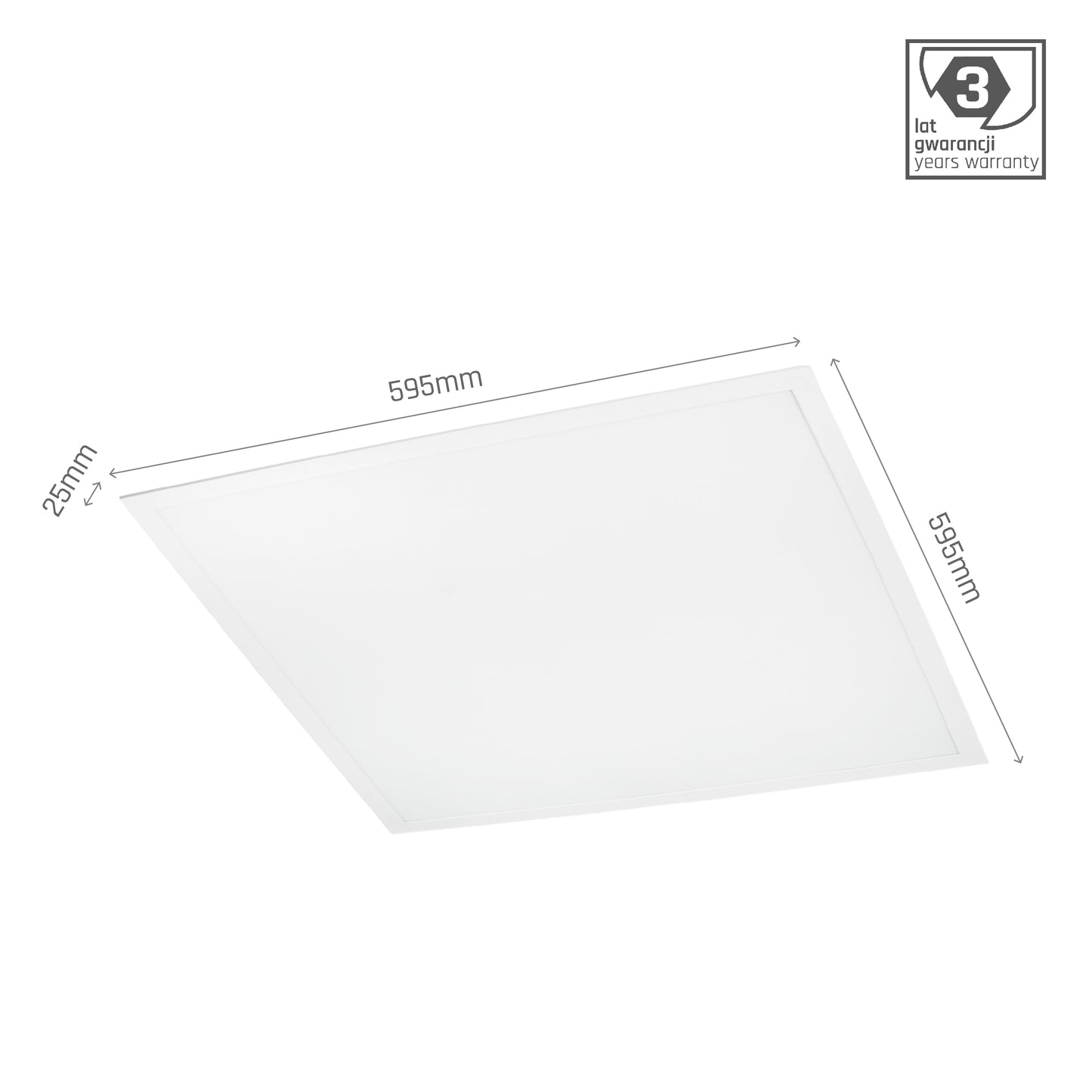 LED Panel Algine 40W eckig 60x60cm weiss 4600lm 120° IP20 Warmweiss 3000K