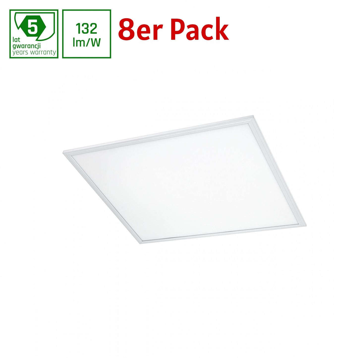 LED Panel Algine 45W eckig 60x60cm 4820lm IK06 weiss 120° IP20 Warmweiss 3000K