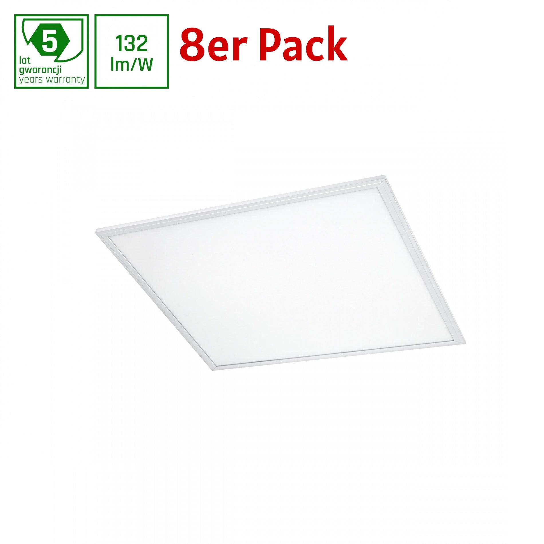 LED Panel Algine 45W eckig 60x60cm 4880lm IK06 weiss 120° IP20 Kaltweiss 6000K