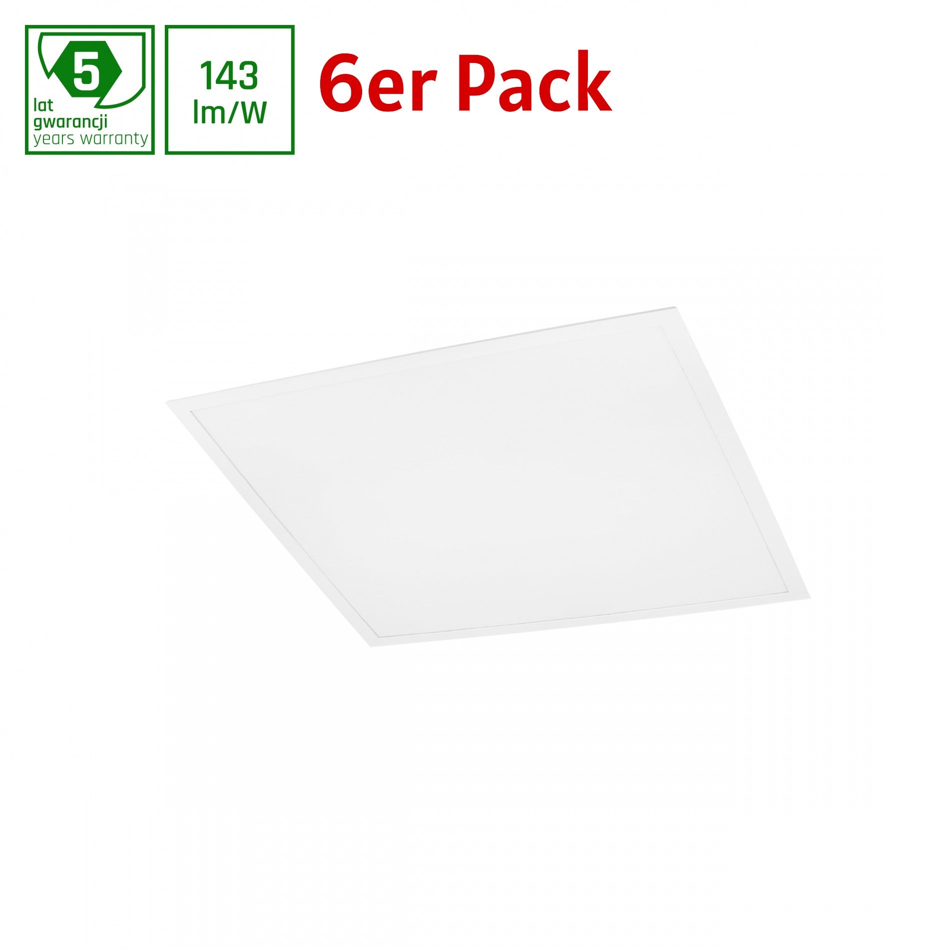 Spectrum LED Panel Algine Backlight 30W eckig 60x60cm weiss 4300lm 120° IP20 Kaltweiss 6000K