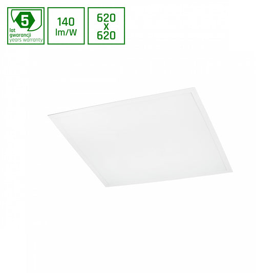 LED Panel Algine Backlight 30W eckig 62x62cm UGR &lt;19 4200lm 120° IP20 Warmweiss 3000K