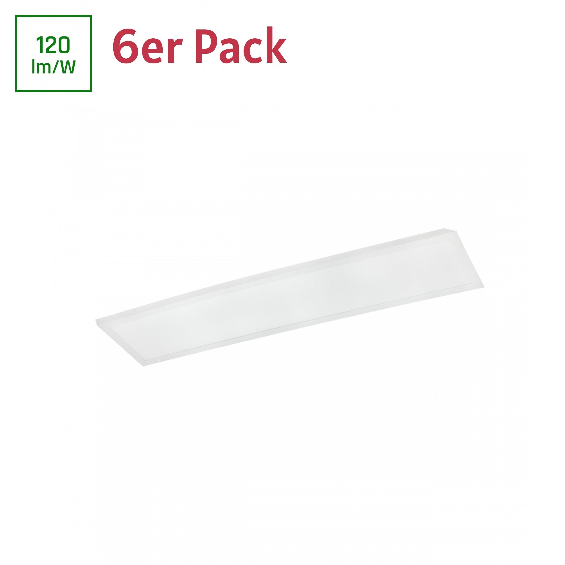 LED Panel Algine Backlight 40W eckig 30x120cm 4800lm 120° IP20 Kaltweiss 6000K