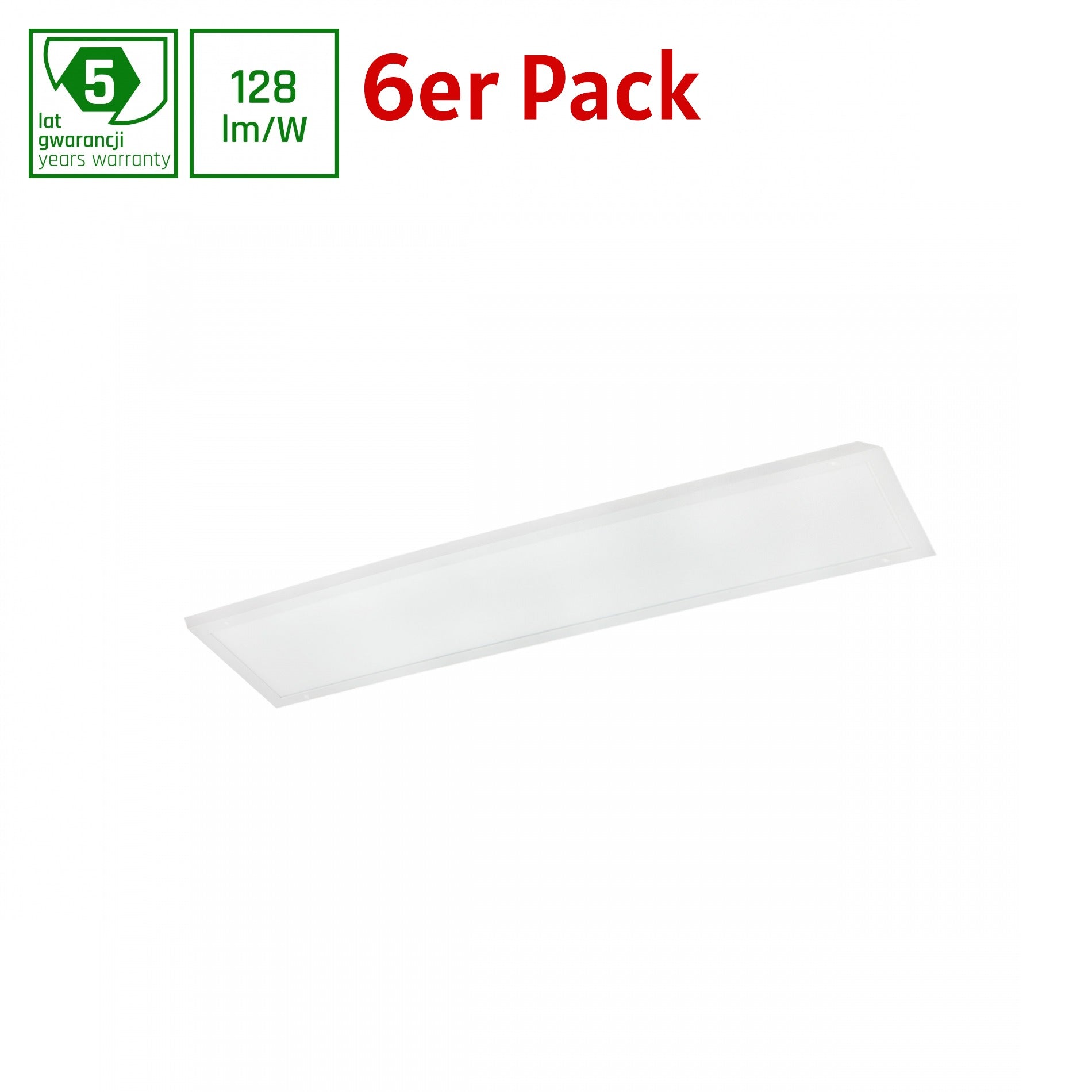 LED Panel Algine Backlight 40W eckig 30x120cm 5100lm 120° IP20 Warmweiss 3000K