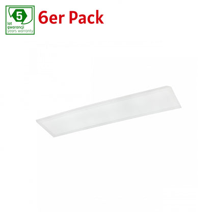 LED Panel Algine Backlight 40W eckig 30x120cm UGR &lt;19 5400lm 120° IP20 Warm 3000K