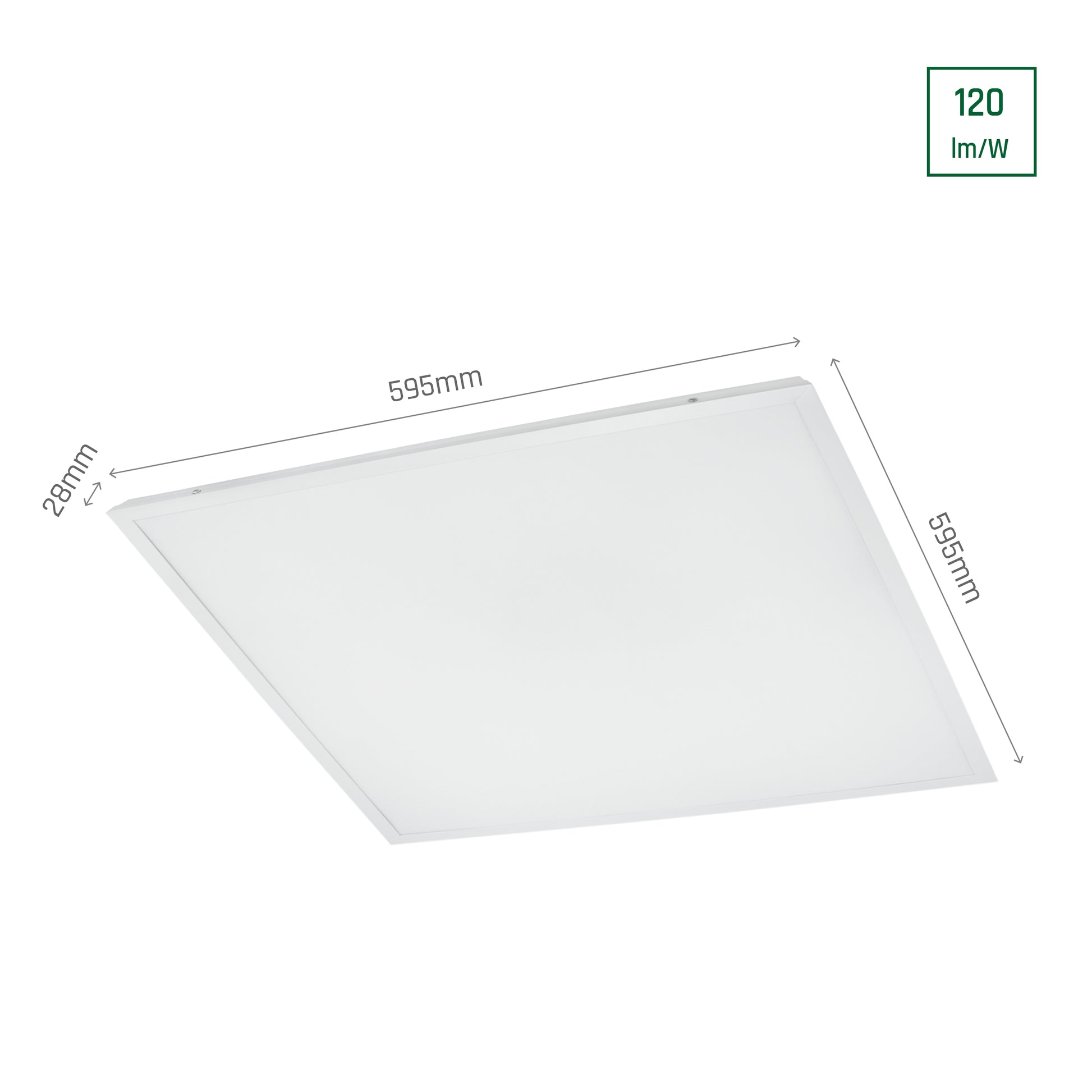 LED Panel ALGINE LENS 40W eckig 60x60cm 4800lm IK06 weiss 120° IP20 Neutralweiss 4000K