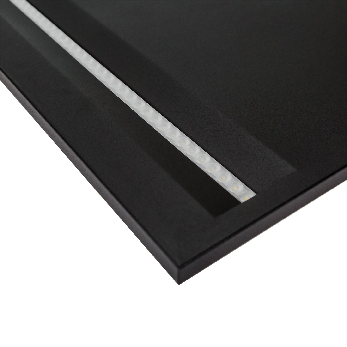Spectrum LED Panel Algine Line 44W eckig 60x60cm UGR&lt;16 schwarz 5700lm 70° IP20 Neutralweiss 4000K