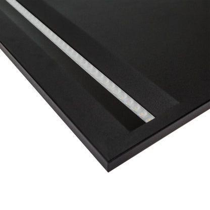 Spectrum LED Panel Algine Line 44W eckig 60x60cm UGR&lt;16 schwarz 5700lm 70° IP20 Neutralweiss 4000K