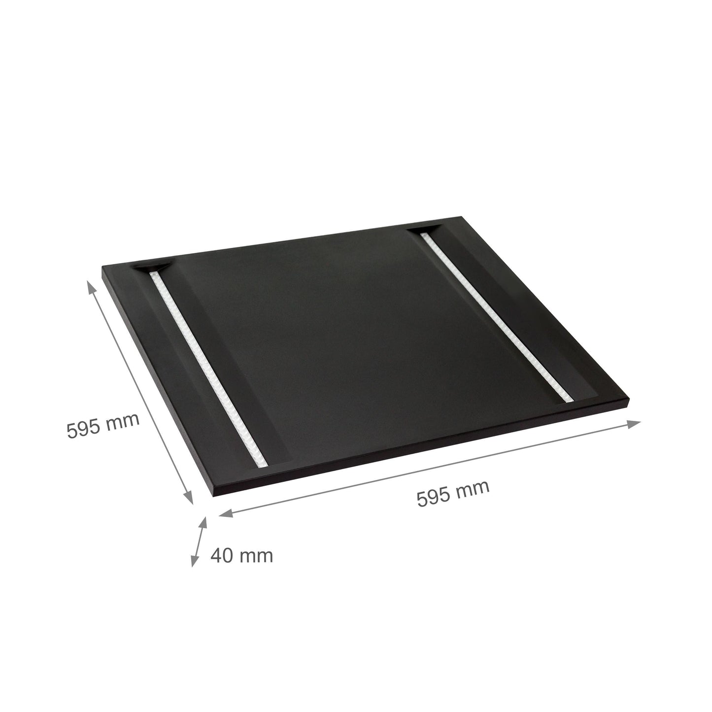 Spectrum LED Panel Algine Line 44W eckig 60x60cm UGR&lt;16 schwarz 5700lm 70° IP20 Neutralweiss 4000K