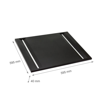 Spectrum LED Panel Algine Line 44W eckig 60x60cm UGR&lt;16 schwarz 5700lm 70° IP20 Neutralweiss 4000K