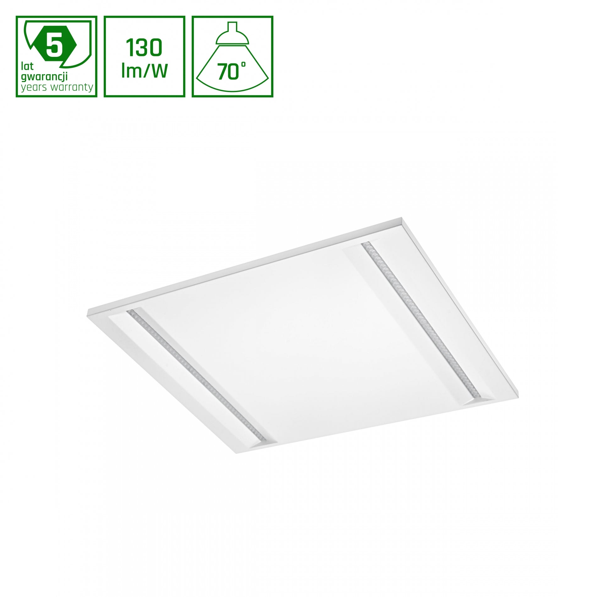 Spectrum LED Panel Algine Line 44W eckig 60x60cm UGR<16 weiss 5700lm 70° IP20 Neutralweiss 4000K