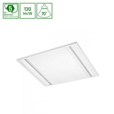 Spectrum LED Panel Algine Line 44W eckig 60x60cm UGR<16 weiss 5700lm 70° IP20 Neutralweiss 4000K