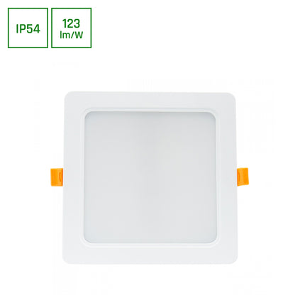 LED Panel DURE 3 Einbauleuchte 18W eckig 2200lm Badezimmerleuchte IP54 Kaltweiss 6000K