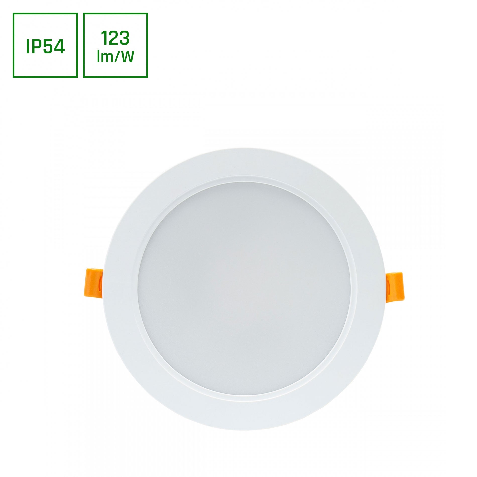 LED Panel DURE 3 Einbauleuchte 18W rund 2200lm Badezimmerleuchte IP54 Kaltweiss 6000K