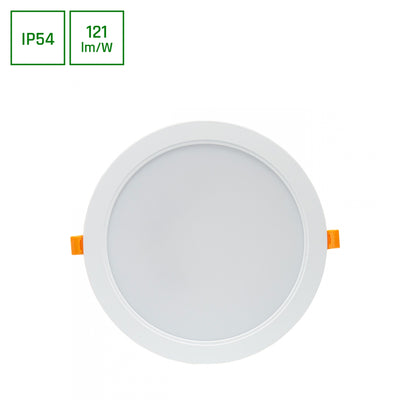 LED Panel DURE 3 Einbauleuchte 24W rund 2900lm Badezimmerleuchte IP54 Kaltweiss 6000K