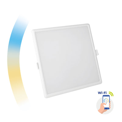 LED Panel SMART Home Einbauleuchte 22W eckig weiss 2000lm Alexa Google Warm bis Kalt 3000K-6500K DIMMBAR