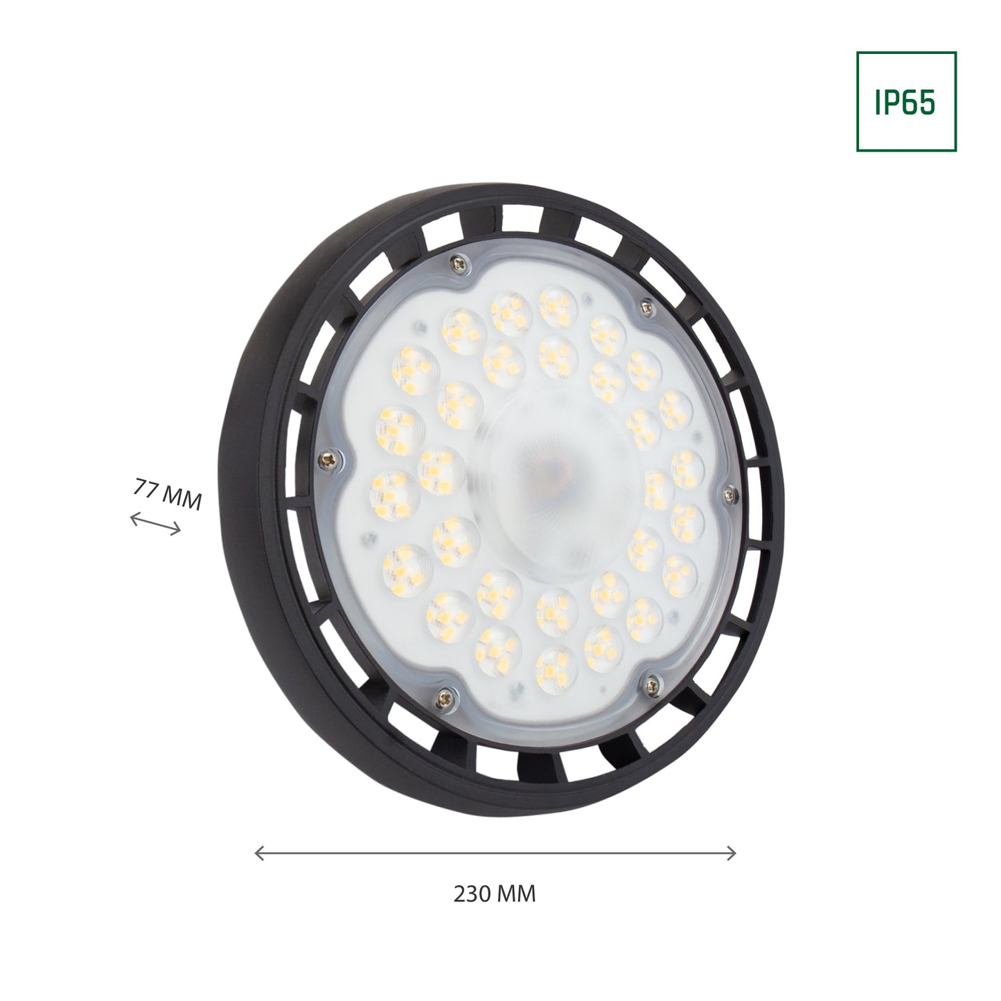 LED PLATEO SUN 2 HIGH BAY 100W Hallenleuchte 12500lm schwarz 90° 230V IP65 IK07 Neutralweiss 4000K