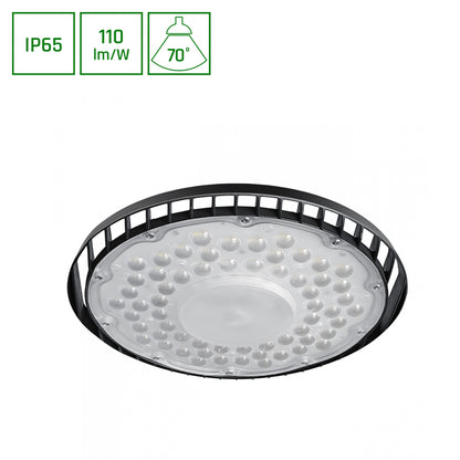 LED PLATEO SUN 4 HIGH BAY 205W Hallenleuchte 22600lm schwarz 70° 230V IP65 Industrieleuchte IK06 Neutralweiß 4000K
