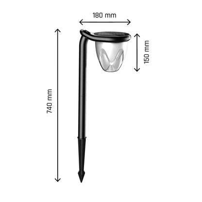 LED Solarleuchte Solara Brilo Gartenspot Erdspieß IP44 Bodenstrahler 1W 100lm CCT