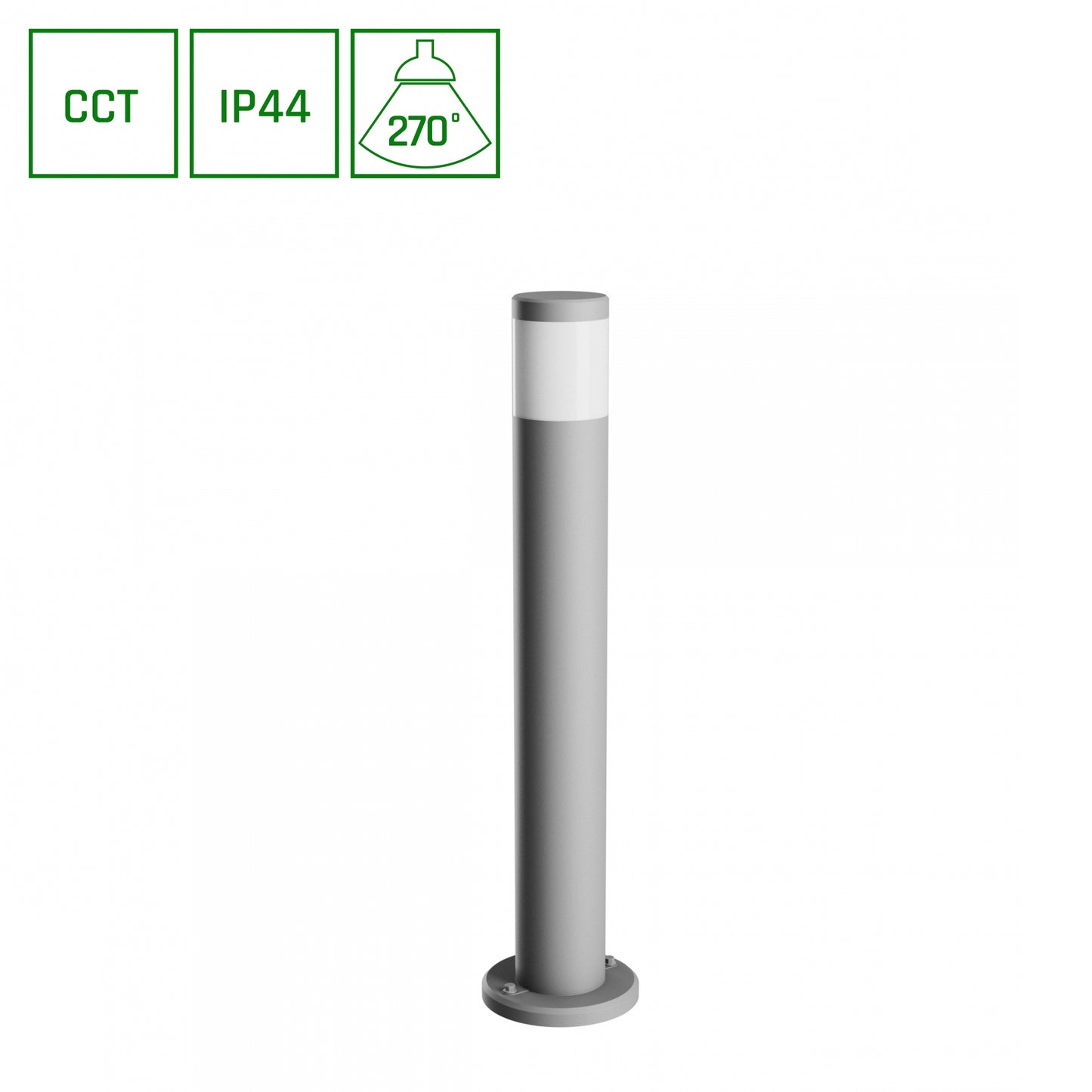 LED STELLA COLUMN GU10 6W Bodenleuchte 450lm Stehleuchte IP44 grau 3000-6000K CCT
