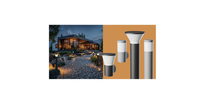 LED STELLA COLUMN WALL GU10 6W Wandleuchte 450lm außenleuchte 270° IP44 230V IK08 grau 3000-6000K CCT