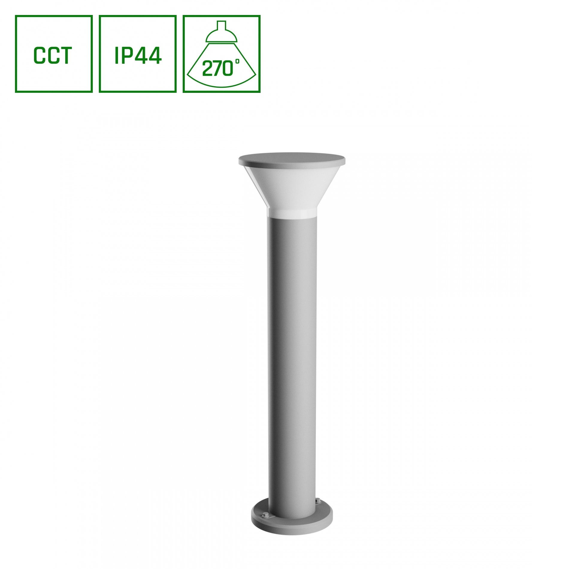 LED STELLA ROUND GU10 6W Bodenleuchte 450lm 270° Stehleuchte 230V Außen IP44 grau 3000-6000K CCT