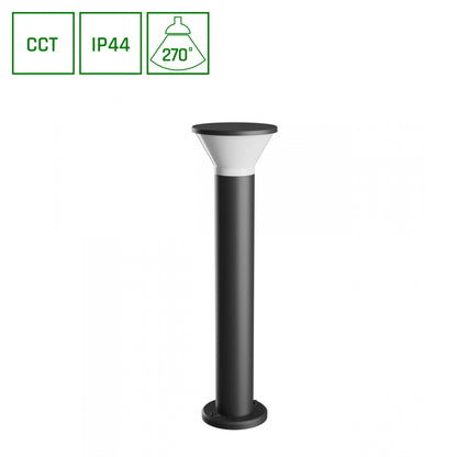 LED STELLA rund GU10 6W Bodenleuchte 450lm 270° Stehleuchte 230V Außen IP44 Schwarz 3000-6000K CCT