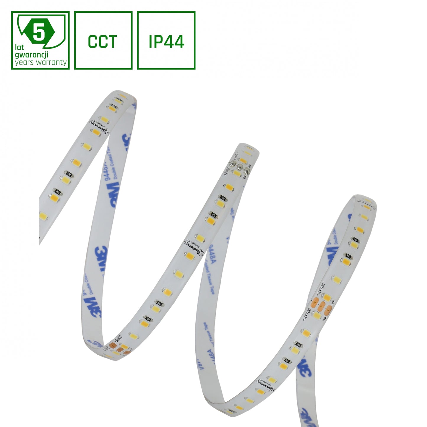 LED Streifen 115W Strip 5m 9300lm 120° Silikon IP44 24V 3000-6000K CCT DIMMBAR
