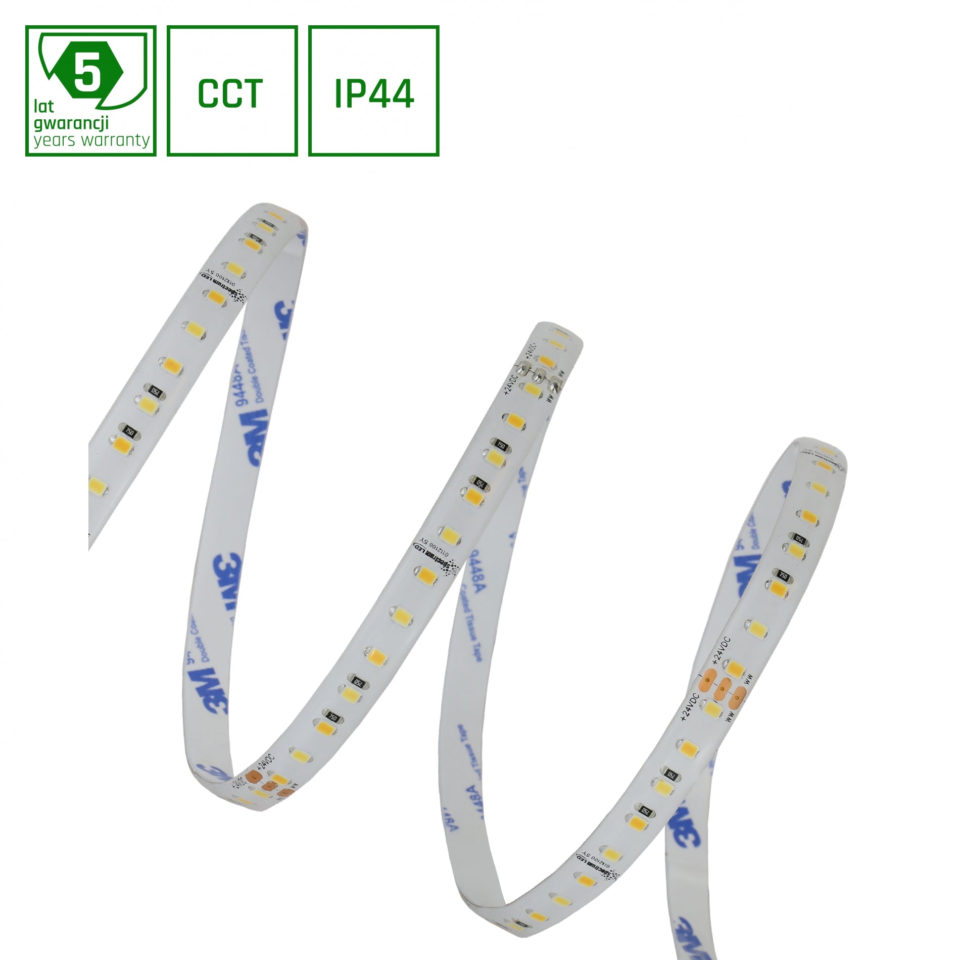 LED Streifen 115W Strip 5m 9300lm 120° Silikon IP44 24V 3000-6000K CCT DIMMBAR
