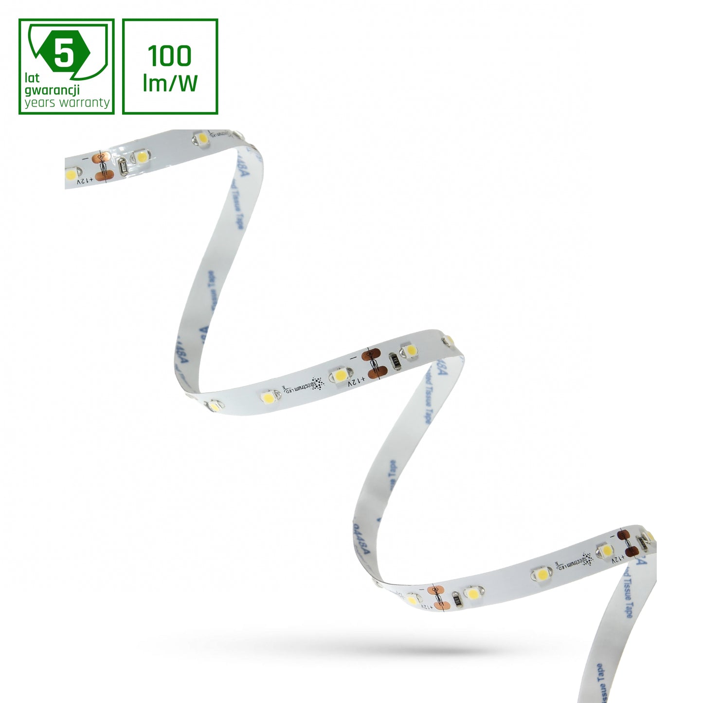 LED Streifen 20W Strip 5m 2000lm 120° IP20 12V Kaltweiss 6000K DIMMBAR