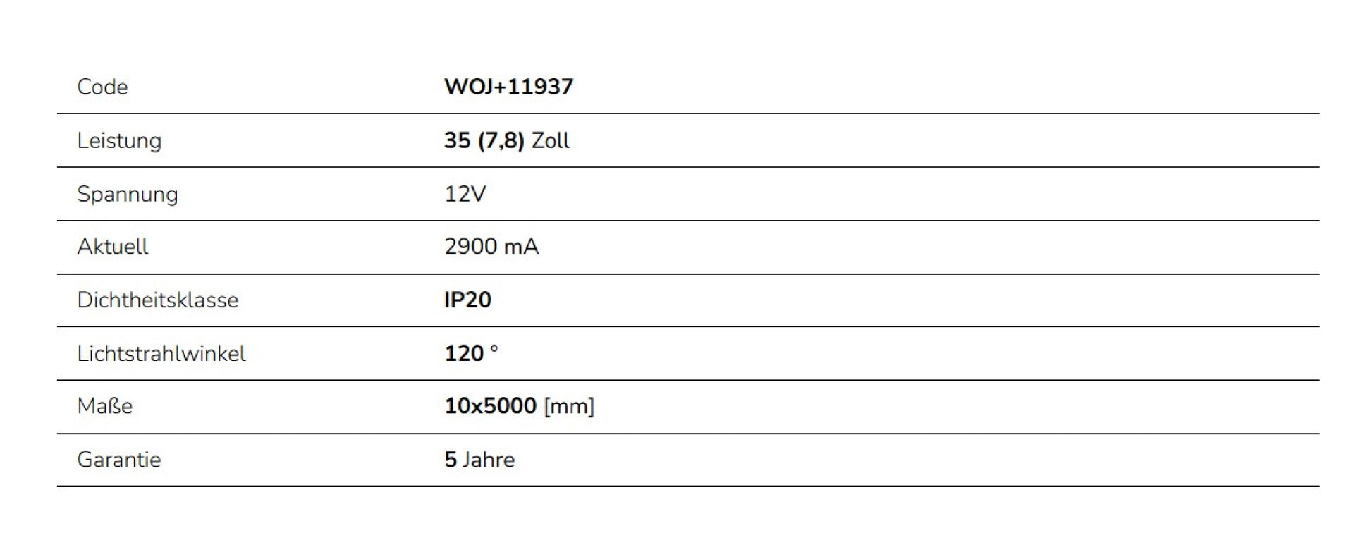 LED Streifen 35W Strip 5m 120° IP20 12V RGB DIMMBAR