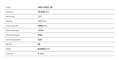 LED Streifen 40W Strip 5m 4000lm 120° IP20 12V Neutralweiss 4000K DIMMBAR