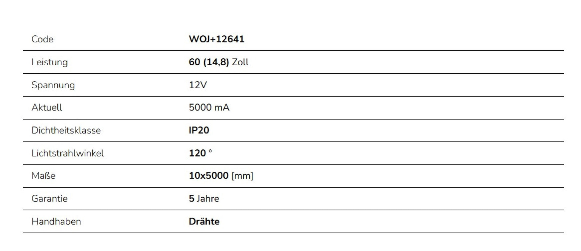 LED Streifen 60W Strip 5m 120° IP20 12V RGB DIMMBAR