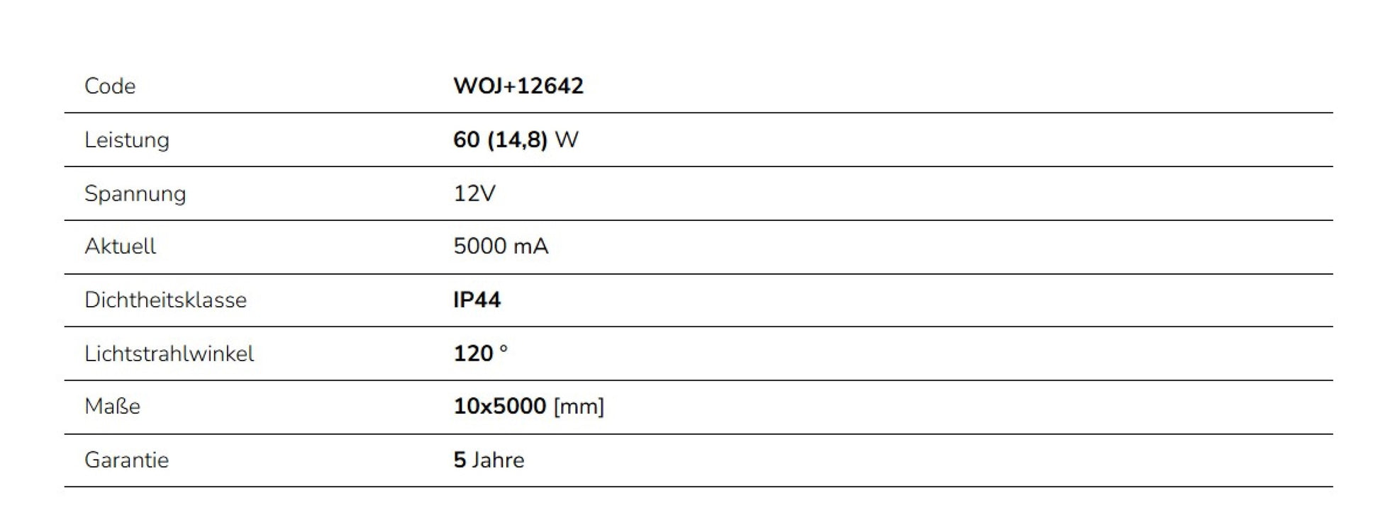 LED Streifen 60W Strip 5m 120° Silikon IP44 12V RGB DIMMBAR