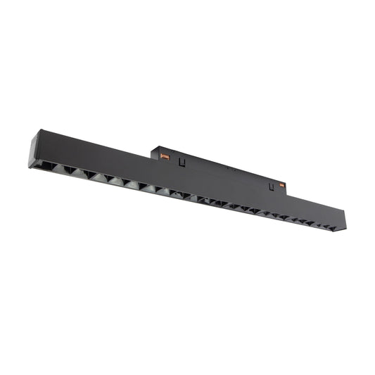 GRID L LED Stromschienenstrahler 48V 22W 35° Warmweiß DALI Dimmbar Schwarz