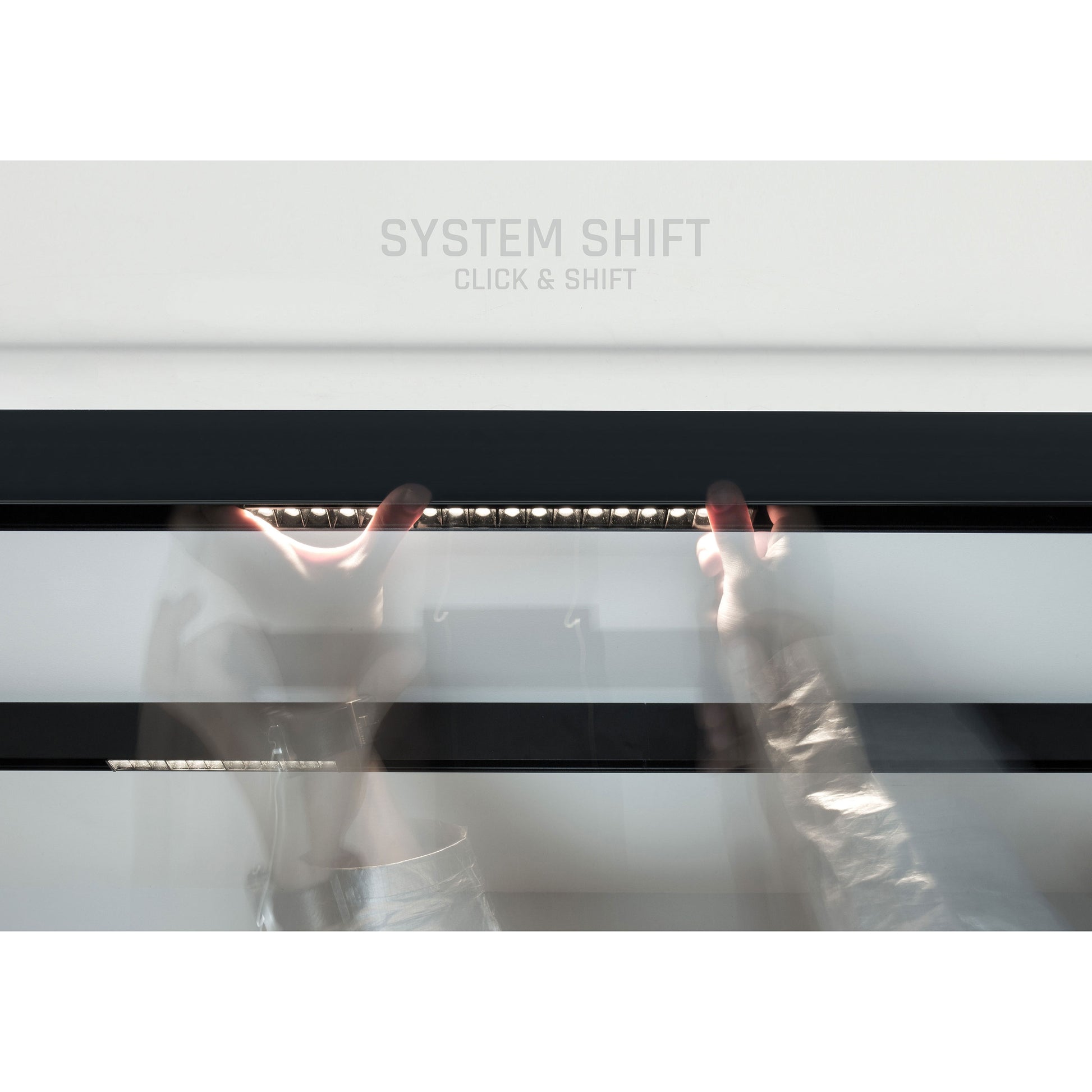 LED SYSTEM Shift CCT GRID L 22W 48V Schienensystem Switch 35° UGR&lt;19 2250lm schwarz 2700-4000K CCT