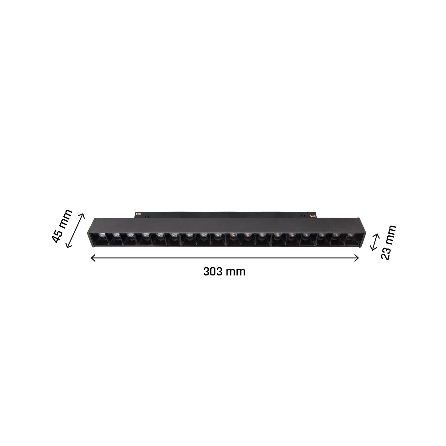 LED SYSTEM Shift GRID M 17W 48V Schienensystem 35° Stromschienenstrahler 1700lm schwarz Warmweiss 3000K
