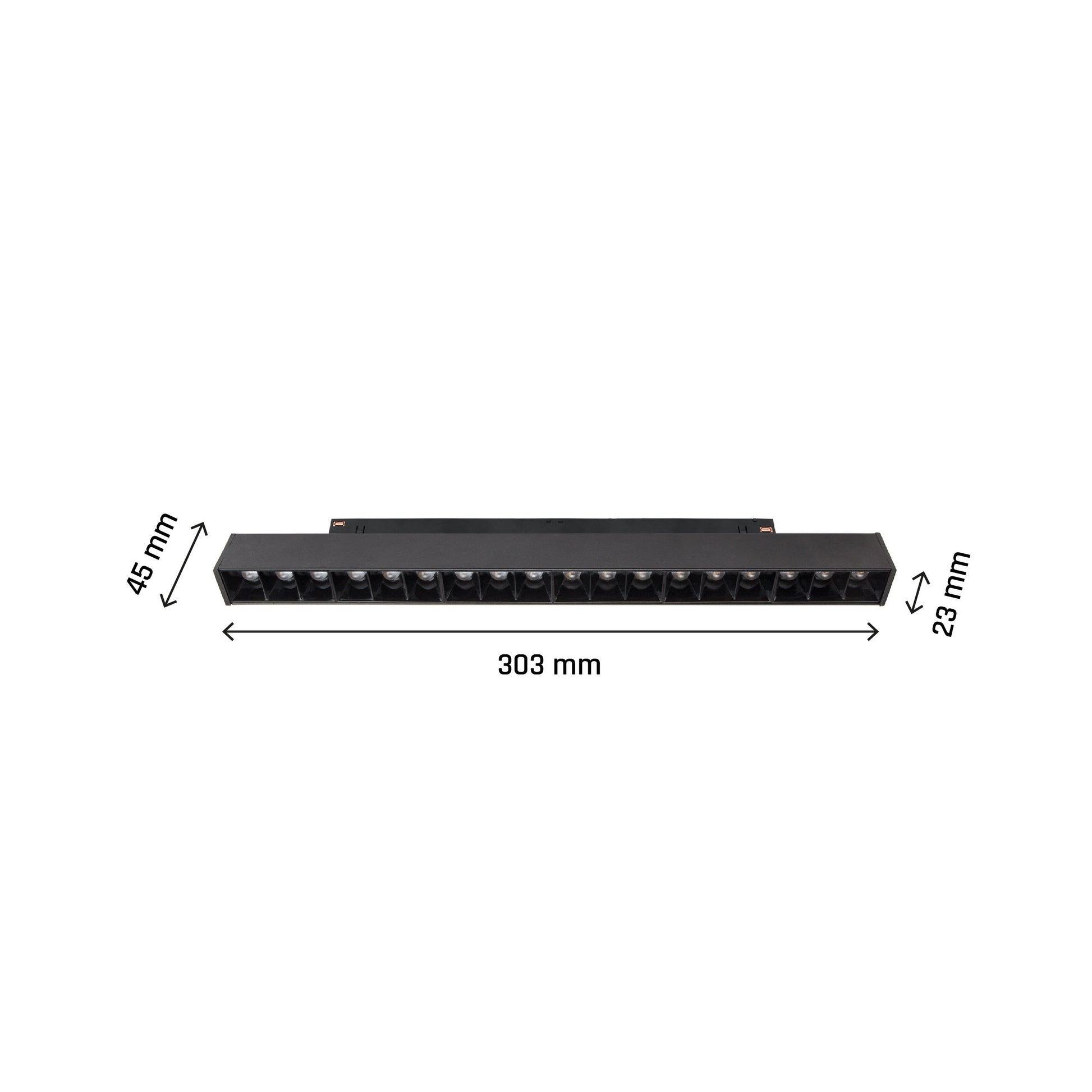 LED SYSTEM Shift GRID M 17W 48V Schienensystem 35° Stromschienenstrahler 1700lm schwarz Warmweiss 3000K