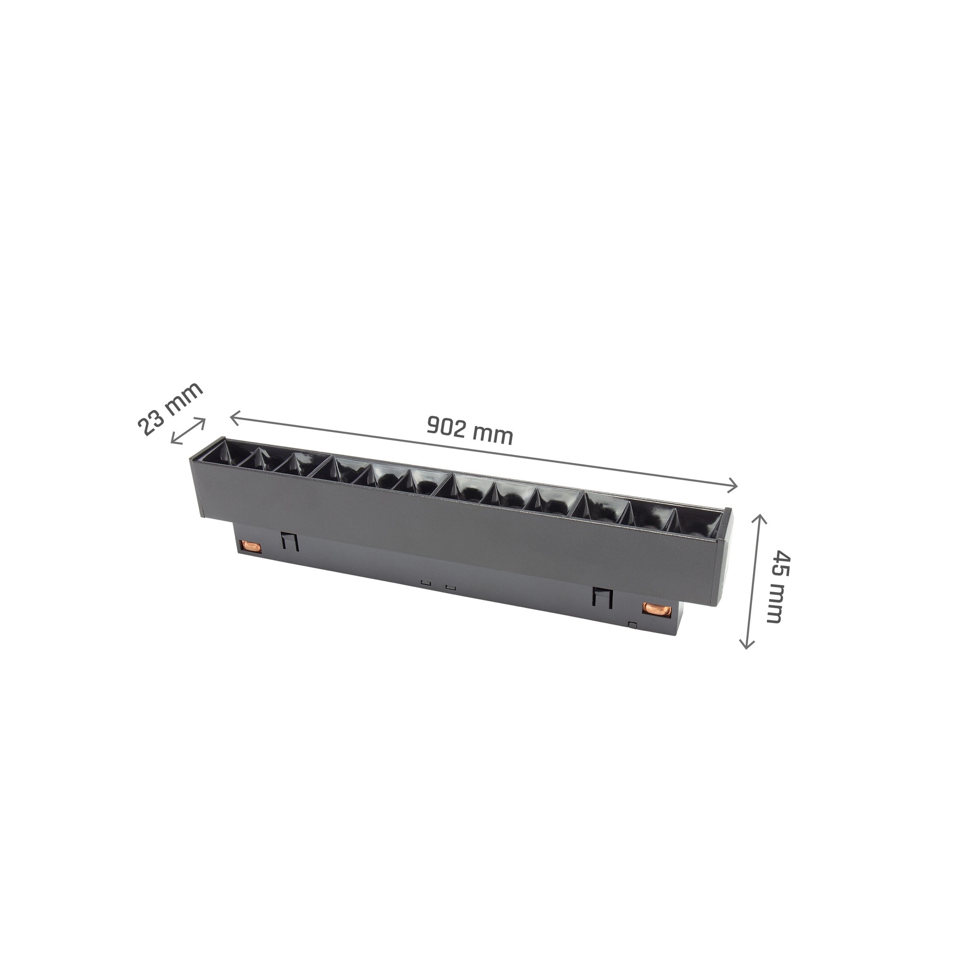 LED SYSTEM Shift GRID S 12W 48V Schienensystem 35° Stromschienenstrahler 1200lm schwarz Warmweiss 3000K