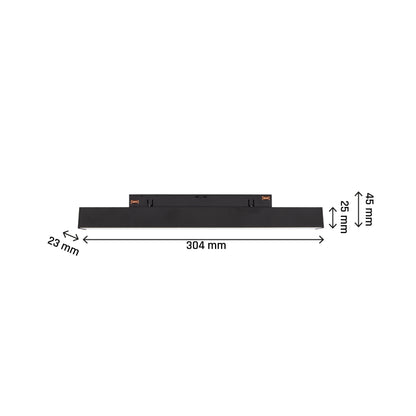 LED SYSTEM Shift Lines S 8W 48V Schienensystem 100° Stromschienenstrahler 940lm schwarz Warmweiss 3000K