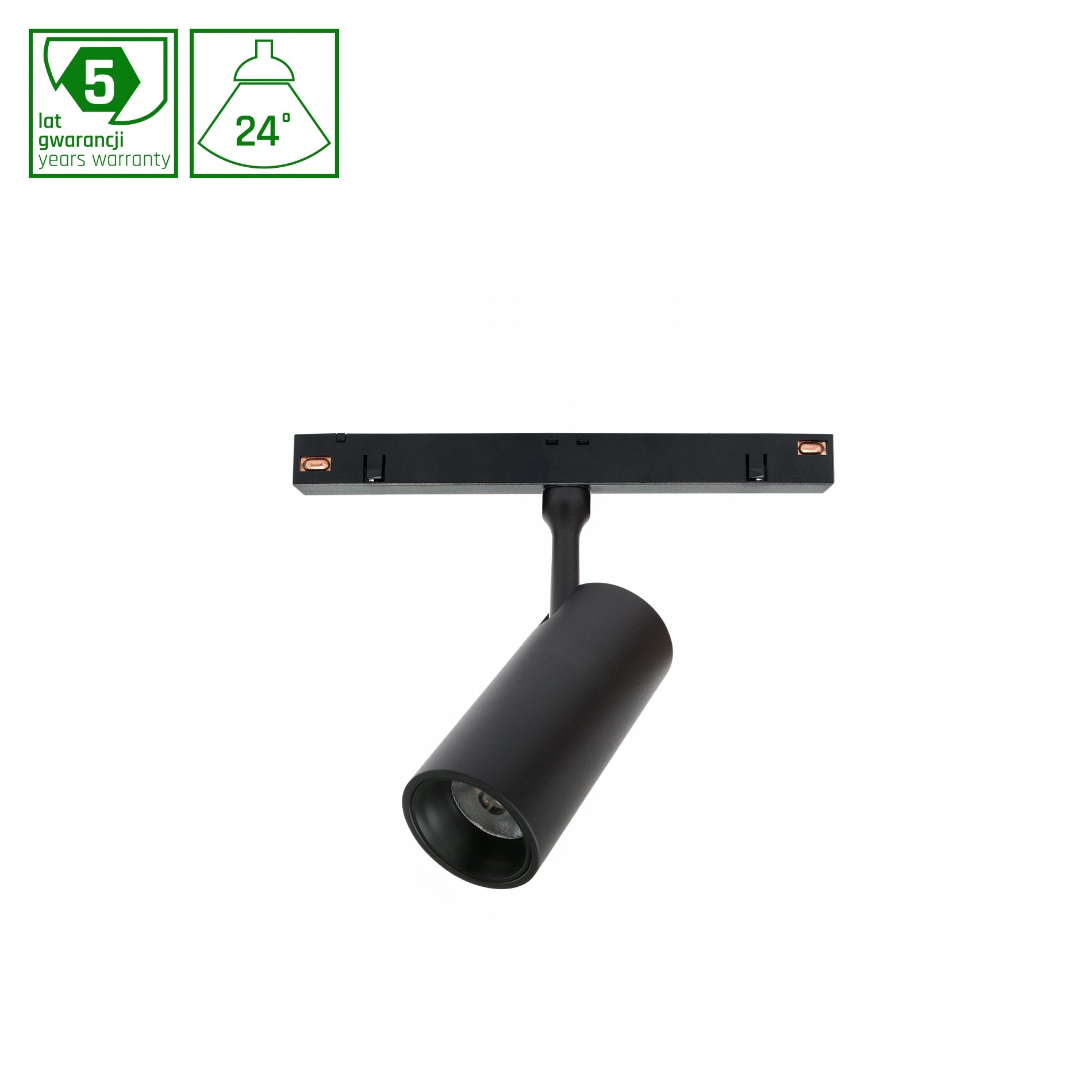 LED SYSTEM Shift Spot S 6W 48V Schienensystem 24° Stromschienenstrahler 555lm schwarz Warmweiss 3000K