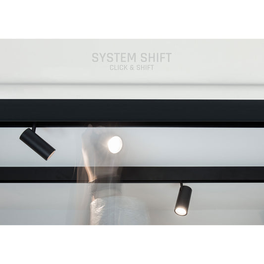 SPOT S LED Stromschienenstrahler 48V 6W 24° Warmweiß DALI Dimmbar Schwarz