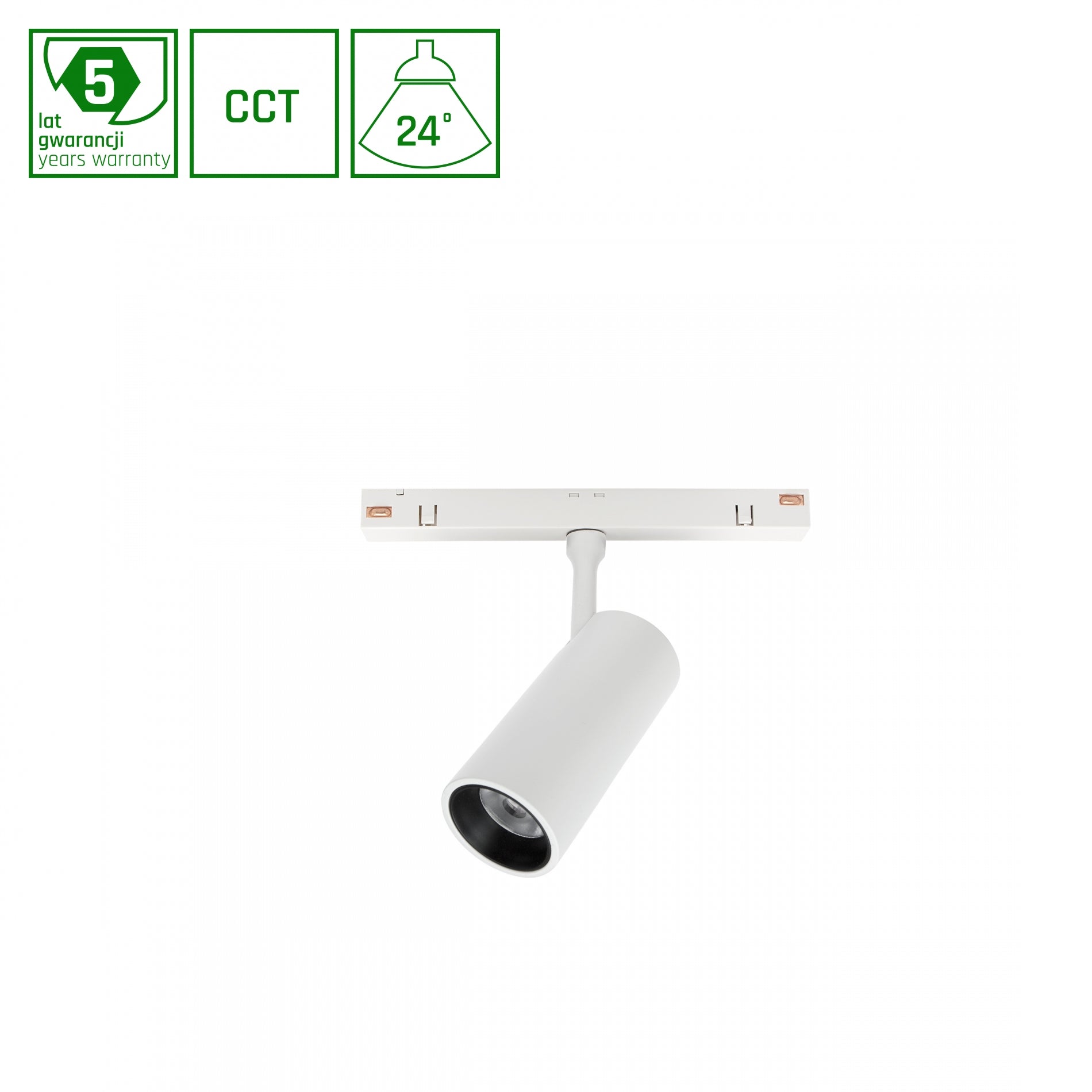 LED SYSTEM Shift Spot S 6W 48V Schienensystem 24° Stromschienenstrahler 555lm weiss 2700-4000K CCT