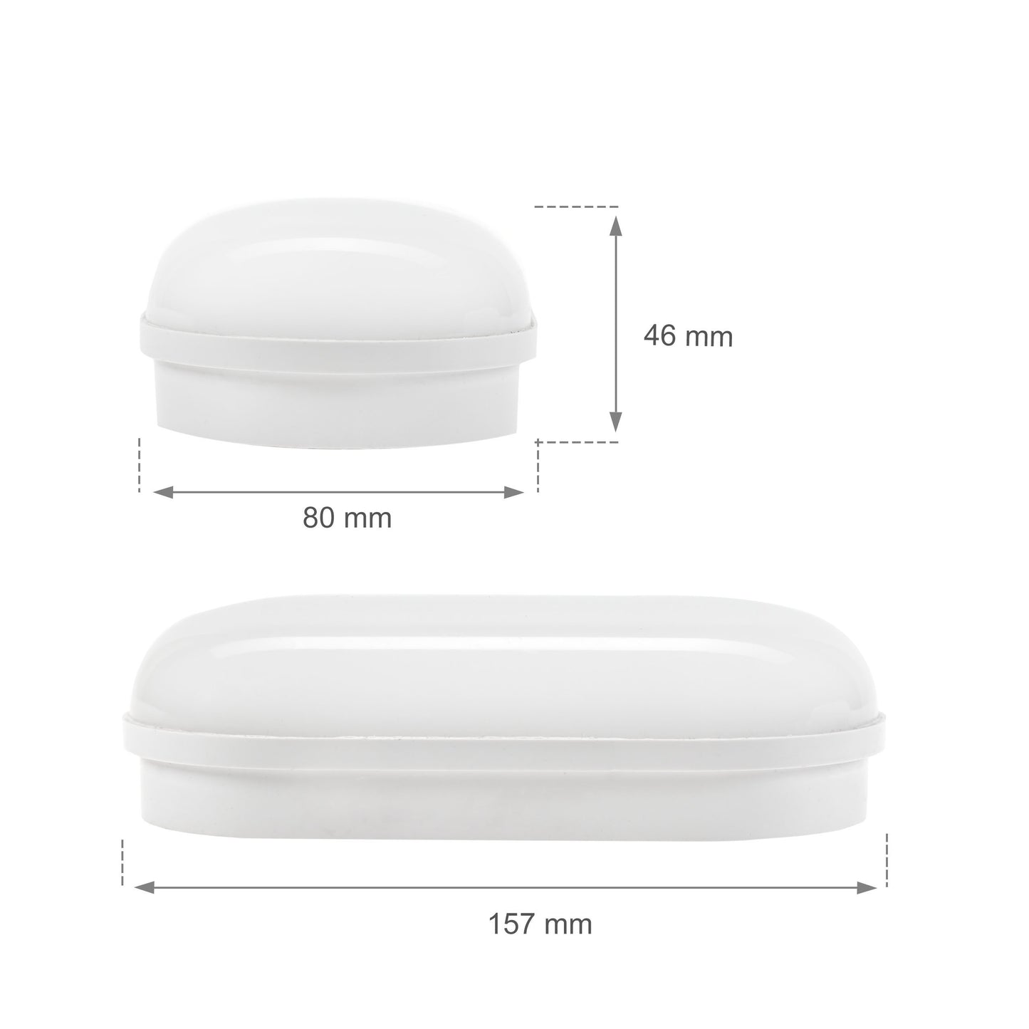 LED TECHNIC LAMP 10W Wandleuchte 120° Außenleuchte 940lm weiss 230V IP54 oval IK10 Neutralweiss 4000K