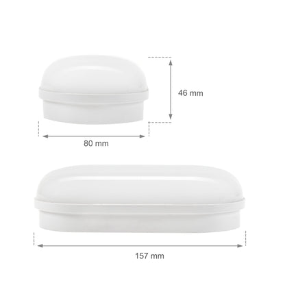 LED TECHNIC LAMP 10W Wandleuchte 120° Außenleuchte 940lm weiss 230V IP54 oval IK10 Neutralweiss 4000K