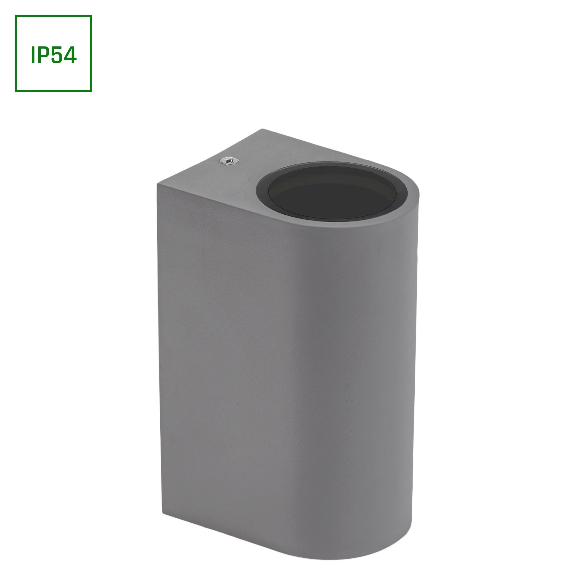 LED Wandleuchte PARETE GU10 Außenleuchte grau IP54 Up &amp; Down max. 2x6W rund